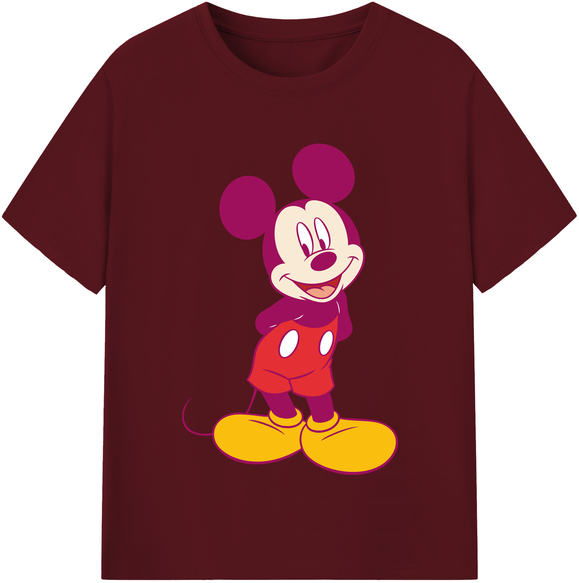 （画像用） ミッキーマウス Mickey Mouse 綿100％半袖Tシャツ（フロントプリント）